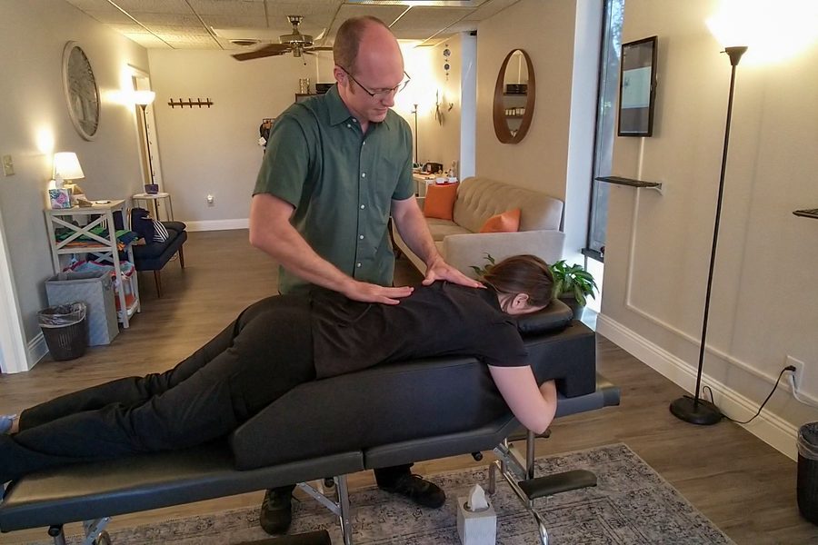 Dr. Jason providing gentle spinal care